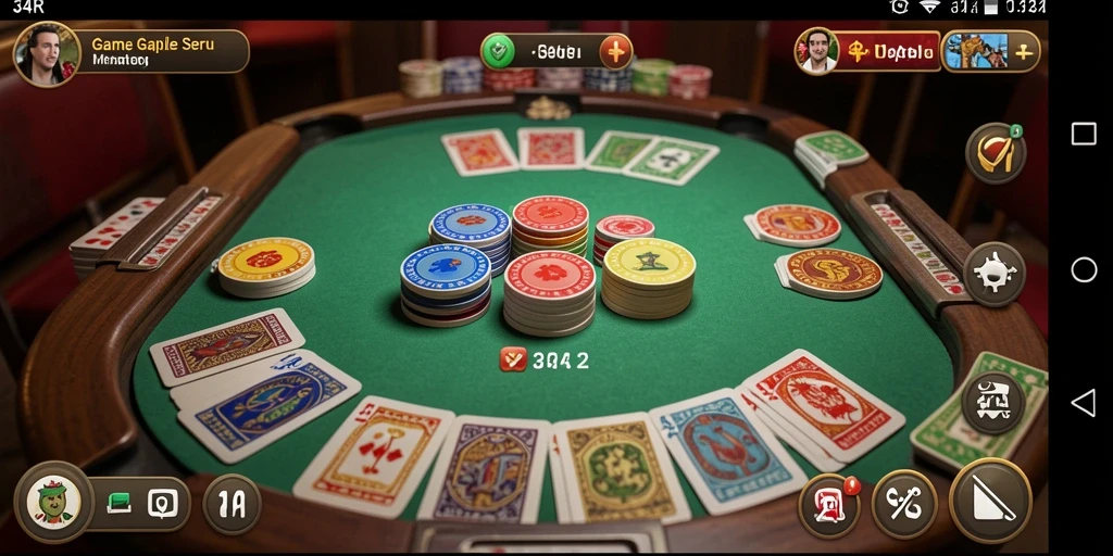 Gameplay seru dalam game Gaple yang menantang.