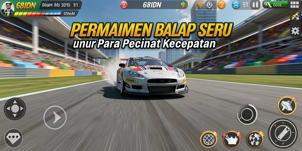 Gameplay balap mendebarkan dengan grafis yang spektakuler.