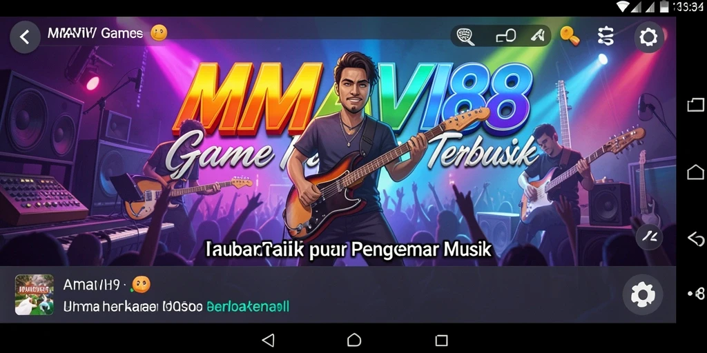 Tampilan gameplay AMAVI88 menampilkan aksi seru bermain musik.