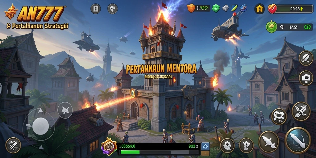 Tampilan gameplay AN777 yang seru dan menantang dalam genre Tower Defense.