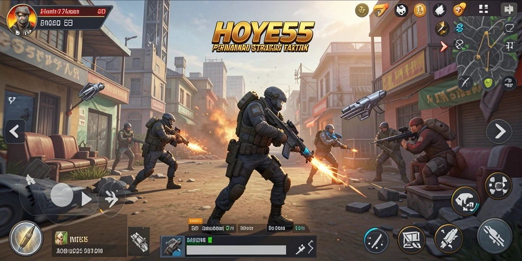Screenshot menunjukkan momen strategis dalam permainan HOYE55 dengan tampilan yang menarik.