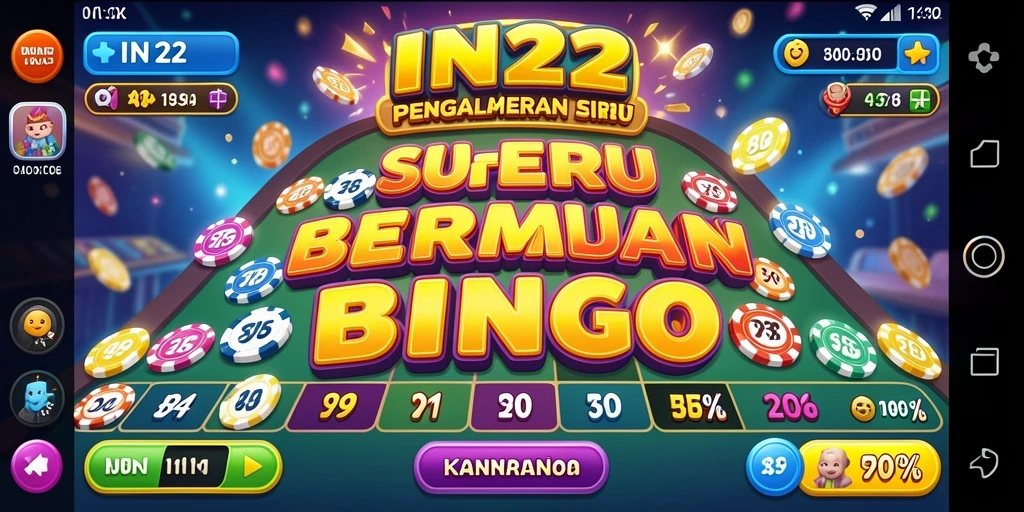 Gameplay seru Bingo di IN22 dengan tema menarik dan interaksi sosial.