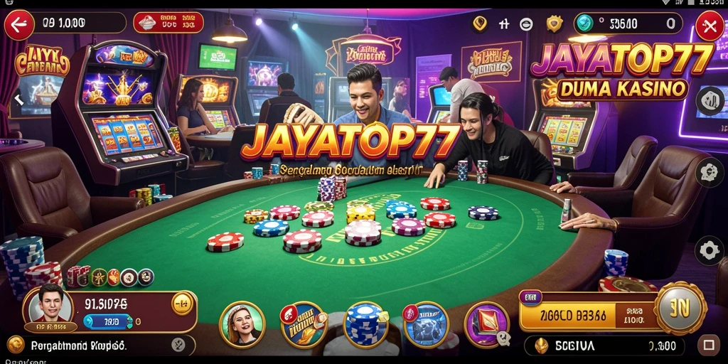 Tampilan gameplay kasino yang menarik dan dinamis di JAYATOP77.