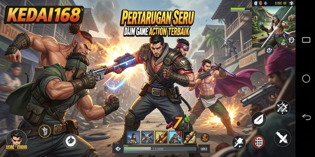 Screenshot gameplay KEDAI168 yang menampilkan aksi seru dalam pertarungan.