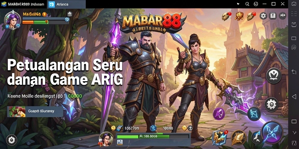 Tampilan gameplay MABAR88 yang menampilkan aksi ARPG yang seru.