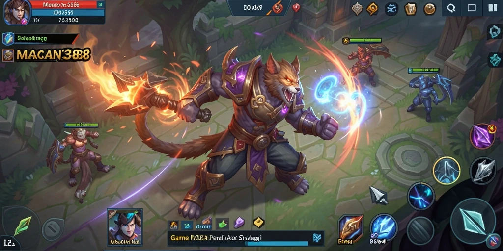 Tampilkan gameplay MOBA yang intens dan mendebarkan.