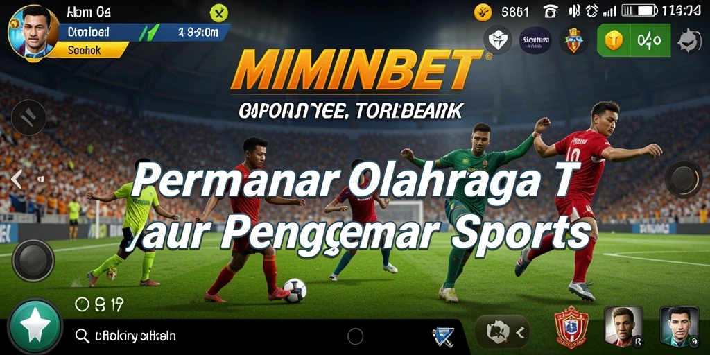 Tampilan gameplay MIMINBET dengan suasana olahraga yang realistis.