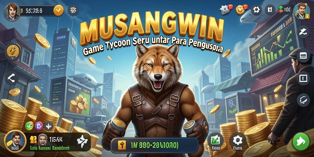 Screenshot utama MUSANGWIN menunjukkan gameplay yang menegangkan dan seru.