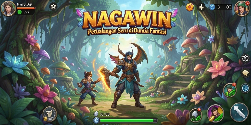 Screenshot gameplay NAGAWIN dengan petualangan yang mendebarkan.