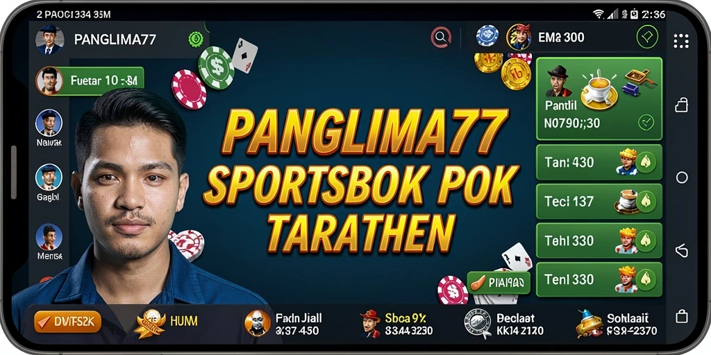 Screenshot gameplay utama PANGLIMA77 yang menunjukkan taruhan olahraga.