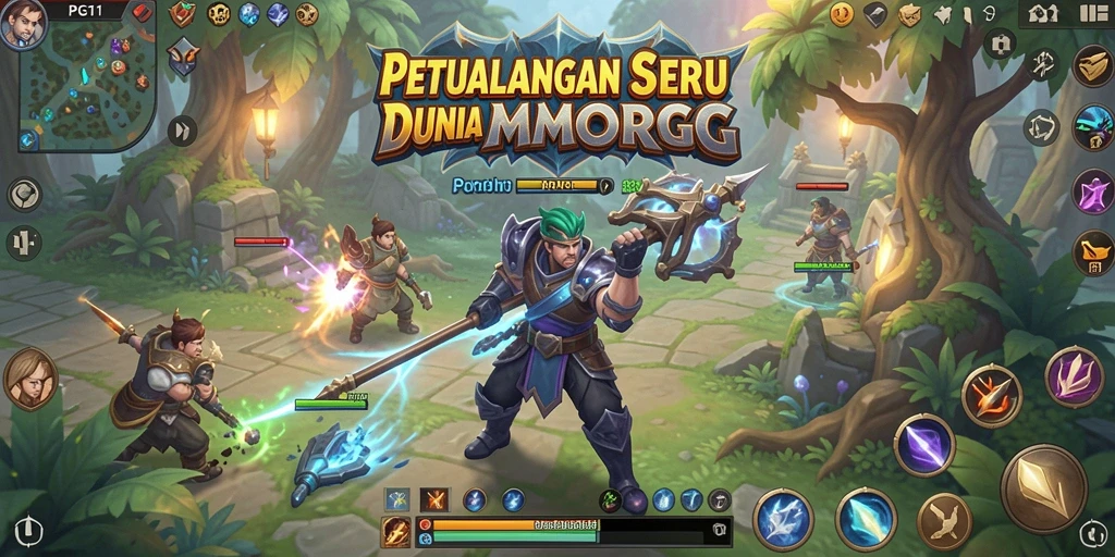Tangkapan layar PG11 yang menampilkan pertarungan epik antar pemain dalam dunia MMORPG.