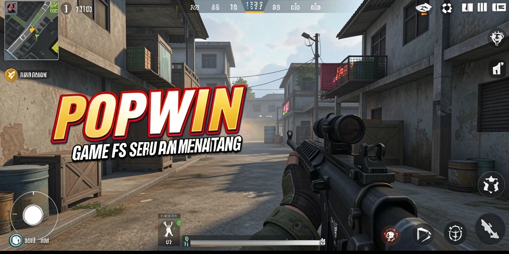 Tampilan seru dari gameplay POPWIN yang mendebarkan.