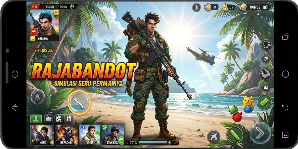 Gameplay menarik di RAJABANDOT yang menunjukkan fitur simulasi.