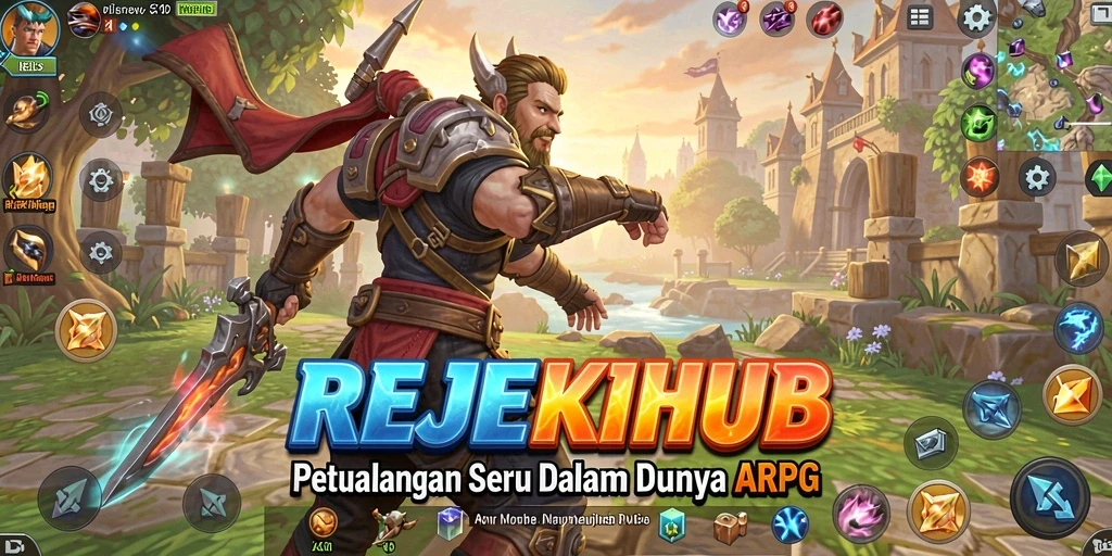 Tampilan gameplay seru dalam dunia fantasi ARPG REJEKIHUB.