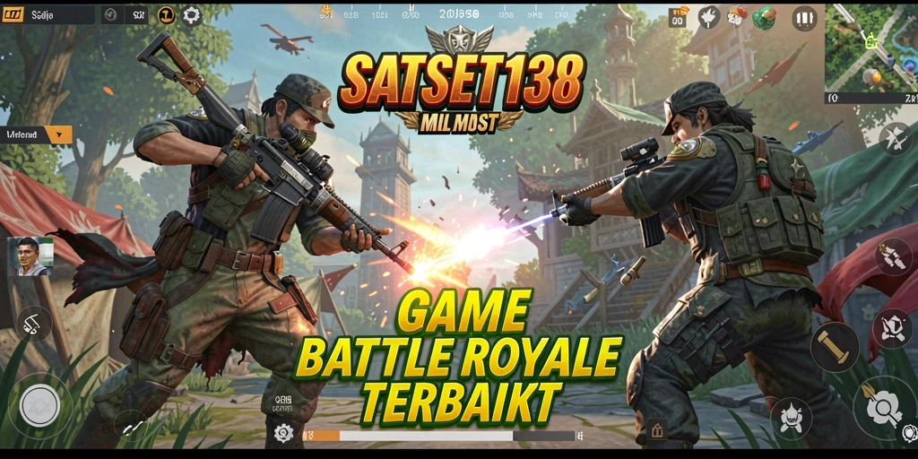 Tampilan gameplay menarik dari SATSET138 dalam pertempuran intens Battle Royale.