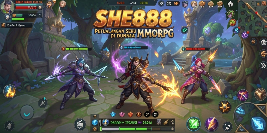 Tampilan gameplay <strong>SHE888</strong> yang mendebarkan dalam petualangan MMORPG.