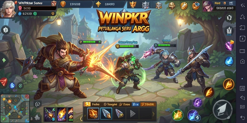 Tangkapan layar gameplay <strong>WINPKR</strong> menampilkan aksi pertarungan yang menegangkan.