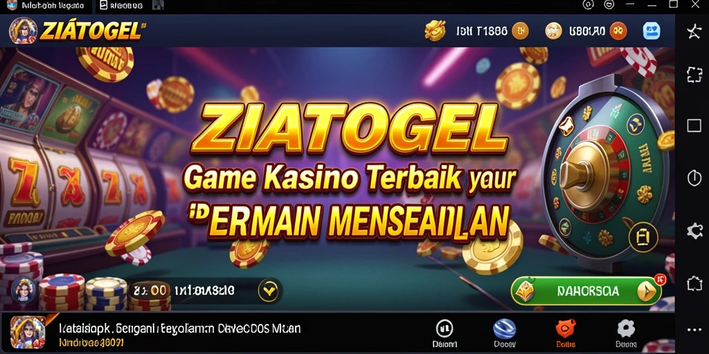 Gameplay seru di ZIATOGEL dengan berbagai permainan Kasino.